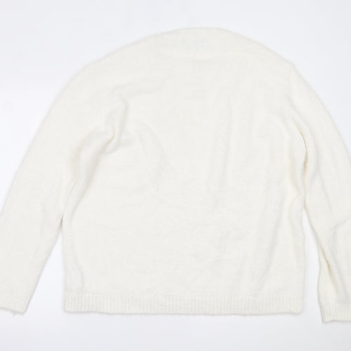 Peacocks Womens White   Pullover Jumper Size XL