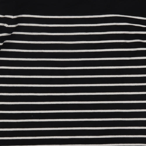 Kirkland Womens Black Striped  Basic Blouse Size M