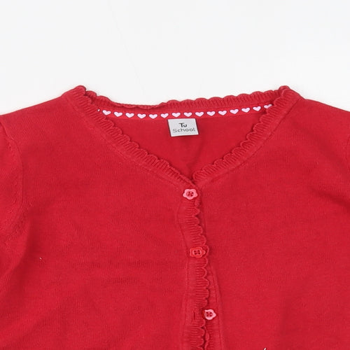 TU Womens Red   Cardigan Jumper Size 8