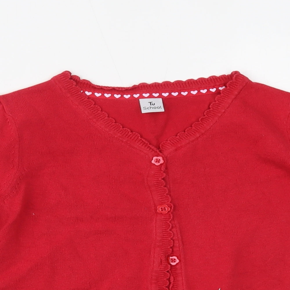 TU Womens Red   Cardigan Jumper Size 8
