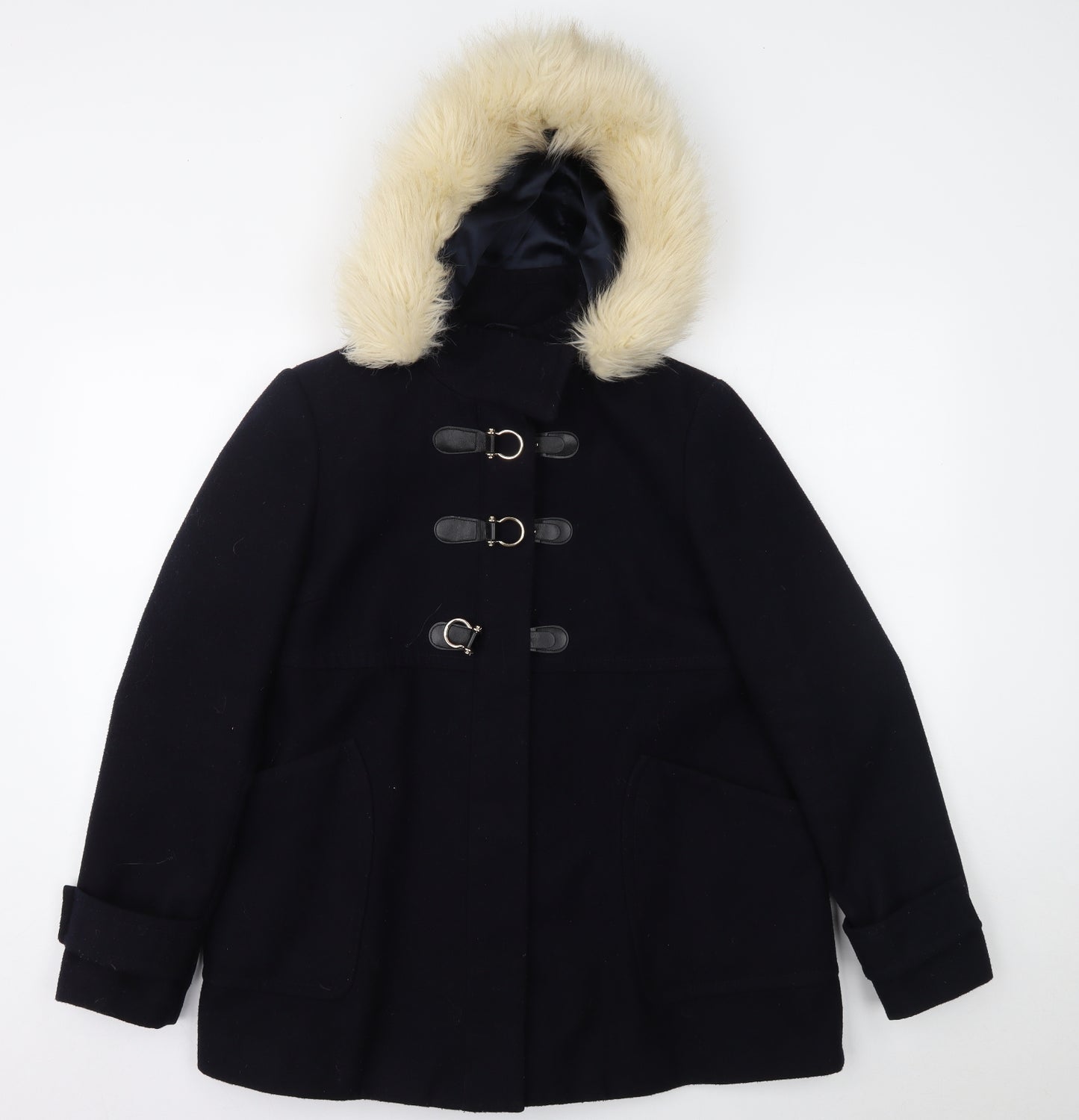 Topshop Womens Blue   Overcoat Coat Size 14