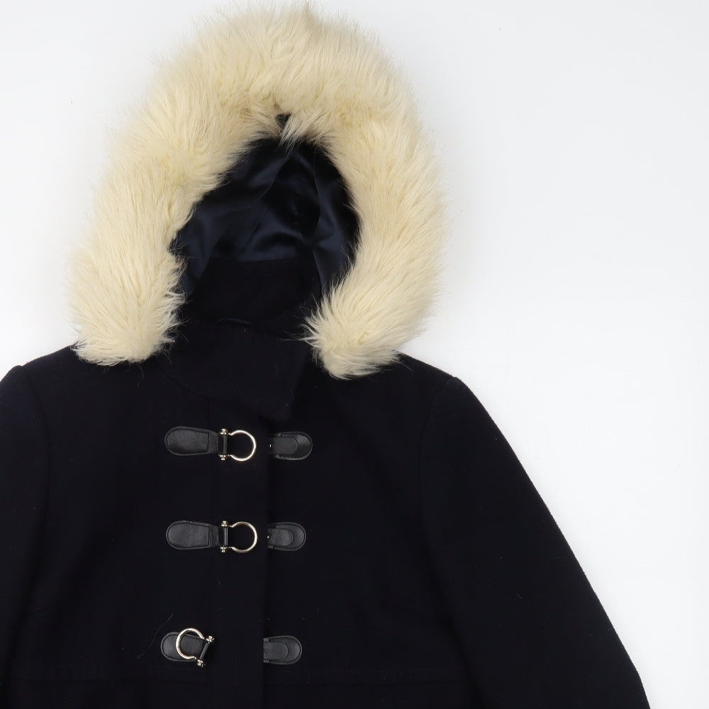 Topshop Womens Blue   Overcoat Coat Size 14