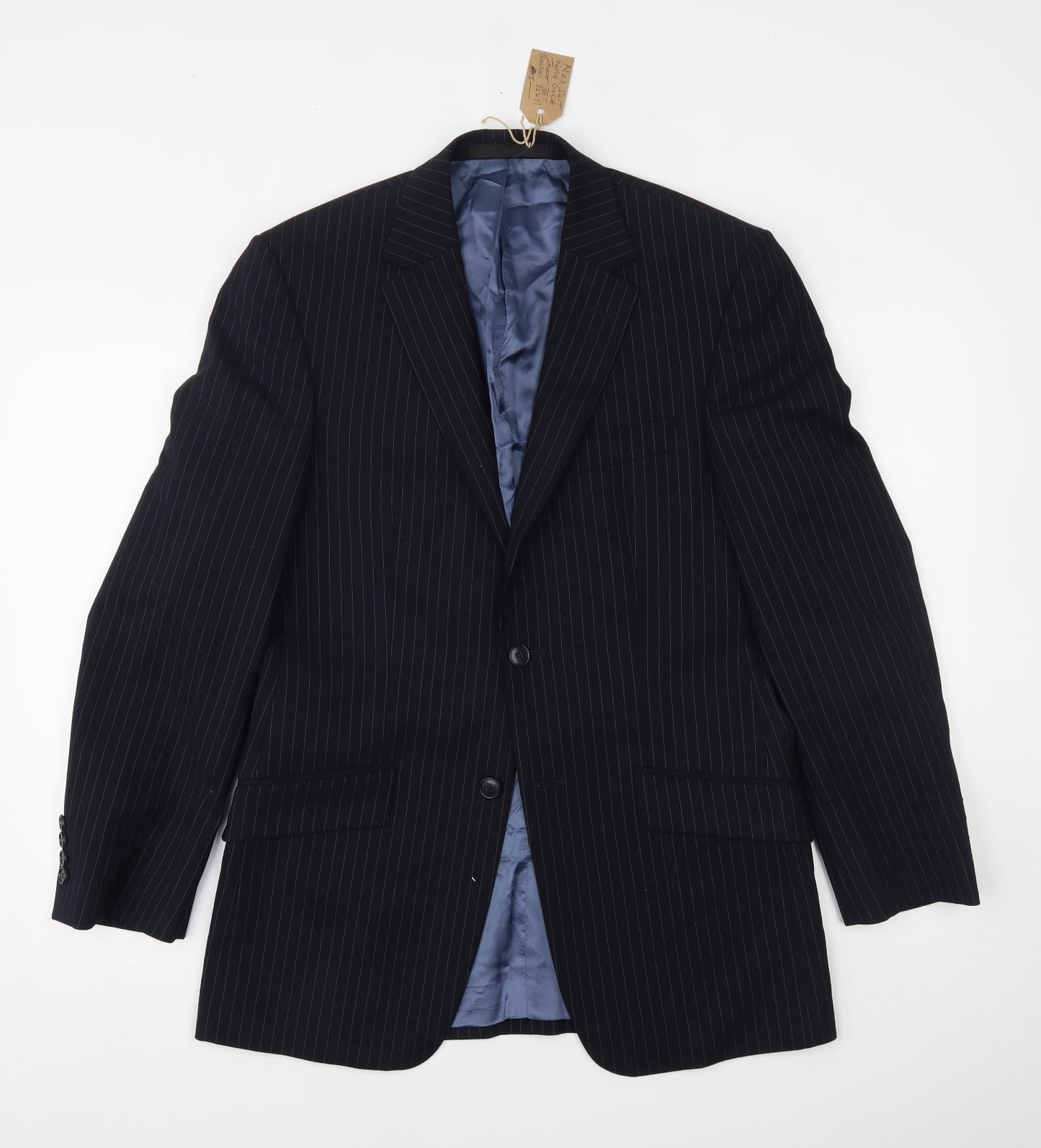 Marks and Spencer Mens Blue Striped  Jacket Blazer Size 36