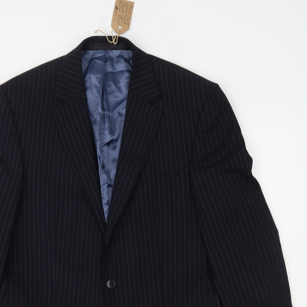 Marks and Spencer Mens Blue Striped  Jacket Blazer Size 36