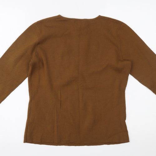 Dressbarn Womens Brown   Basic Blouse Size L