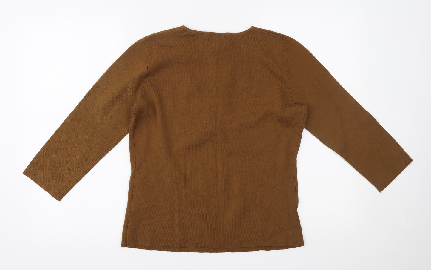 Dressbarn Womens Brown   Basic Blouse Size L