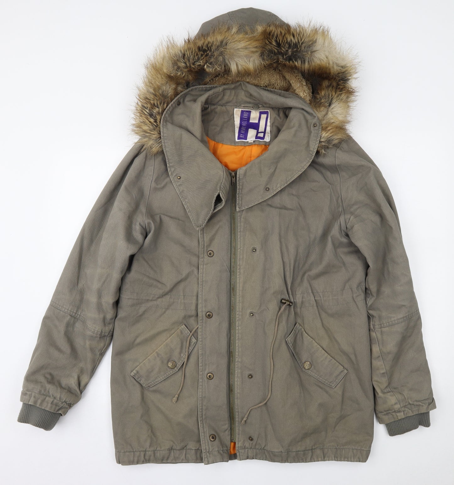 Henry Holland Womens Green   Parka Coat Size 16