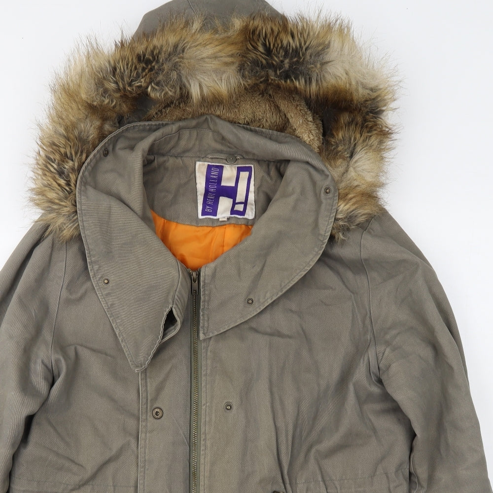 Henry Holland Womens Green   Parka Coat Size 16