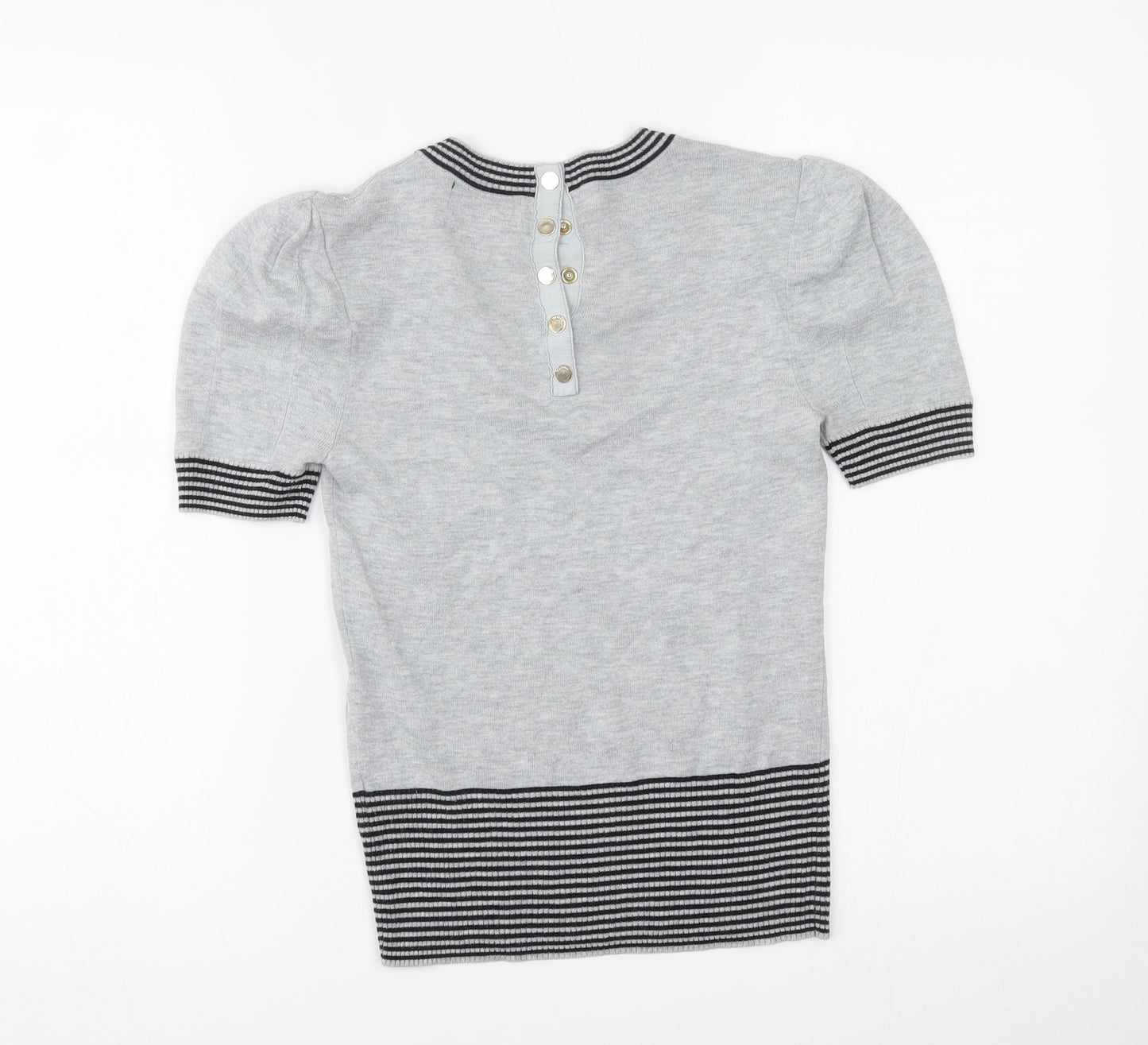 Ted Baker Womens Grey Striped  Basic Blouse Size XS