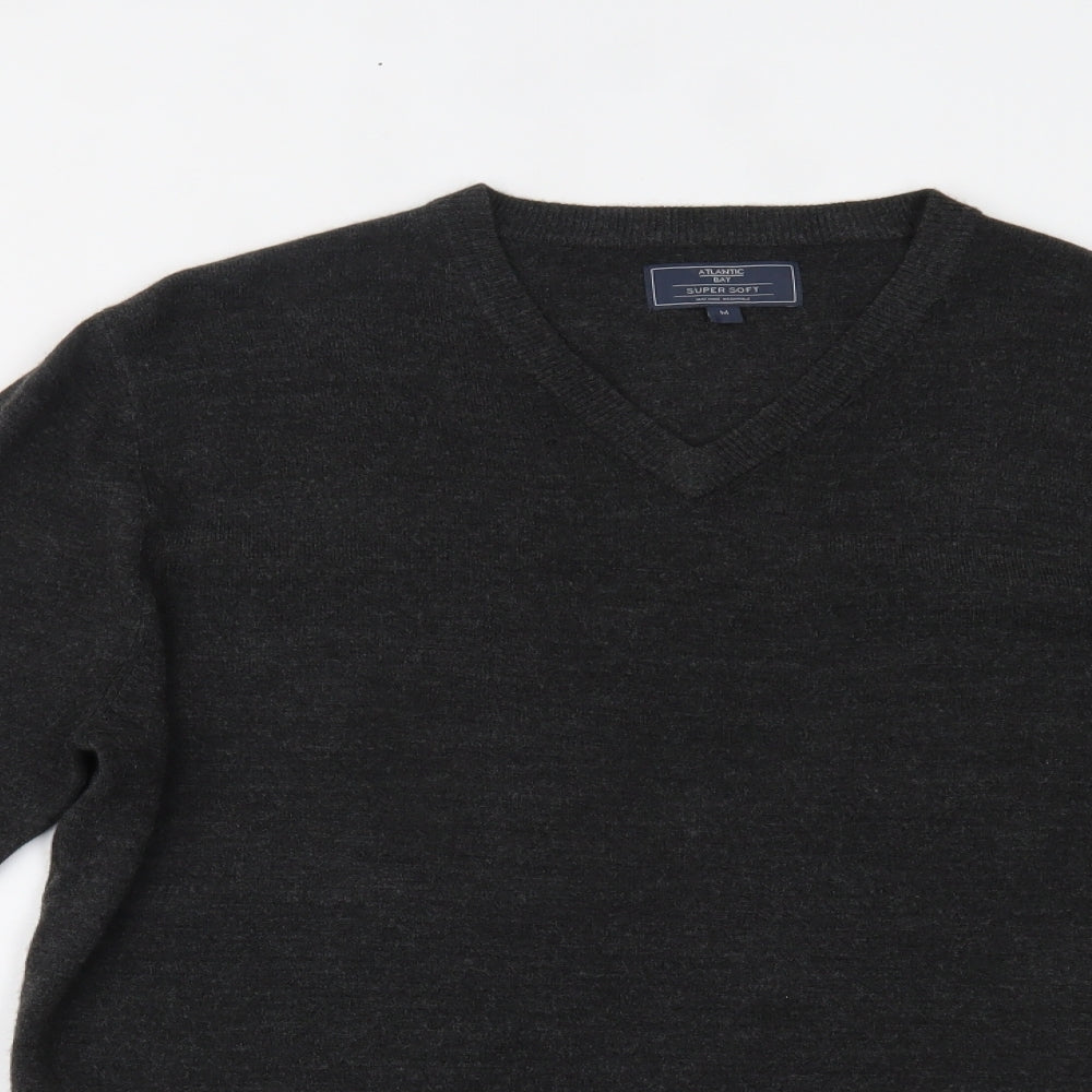 Atlantic Bay Mens Grey   Pullover Jumper Size M