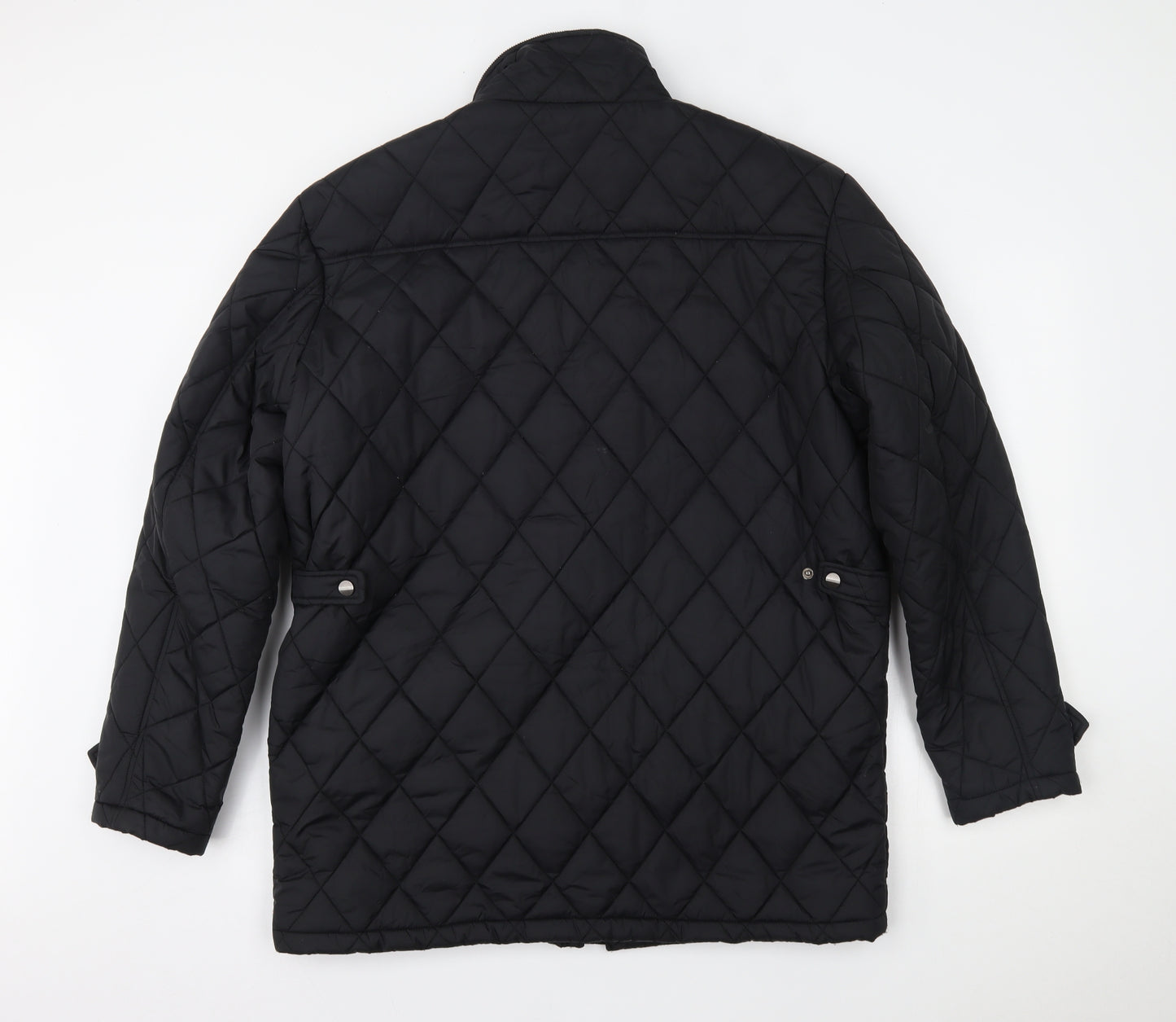 GREENWOODS Mens Black   Quilted Coat Size M