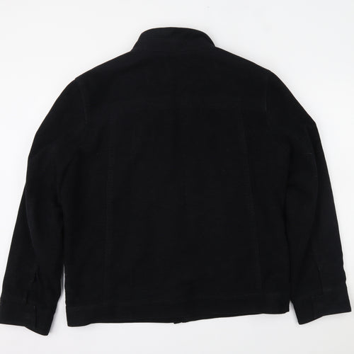 Thomas Nash Mens Black   Overcoat Coat Size L