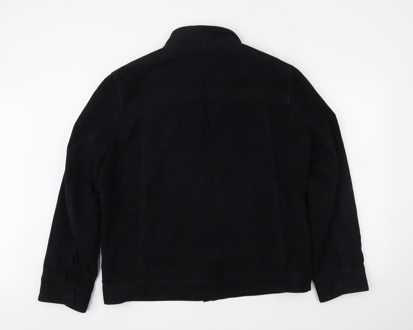 Thomas Nash Mens Black   Overcoat Coat Size L
