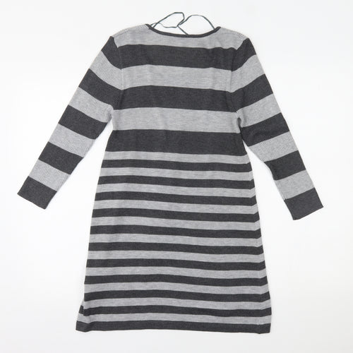 Store Twenty One Womens Grey Striped  Jumper Dress  Size 12