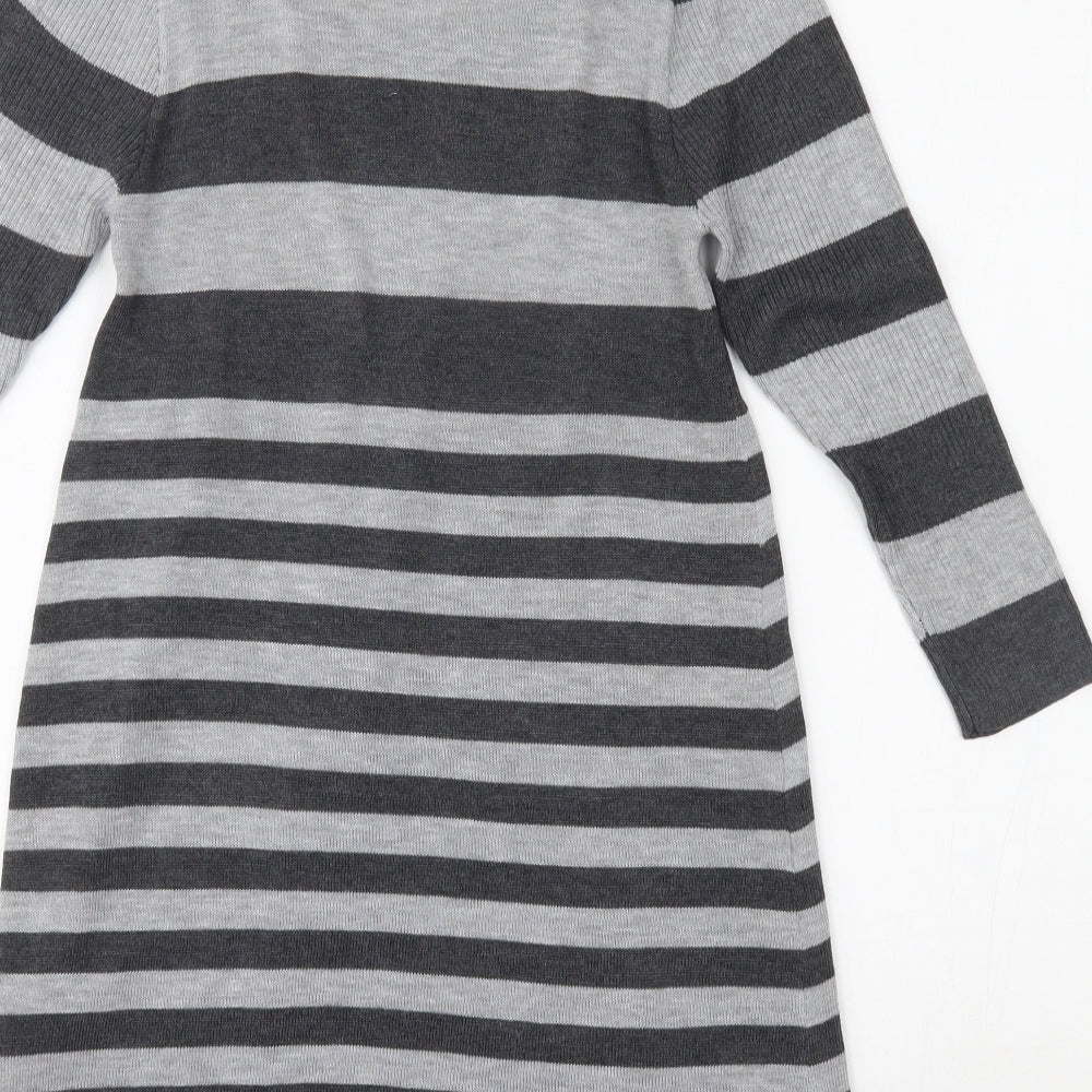 Store Twenty One Womens Grey Striped  Jumper Dress  Size 12