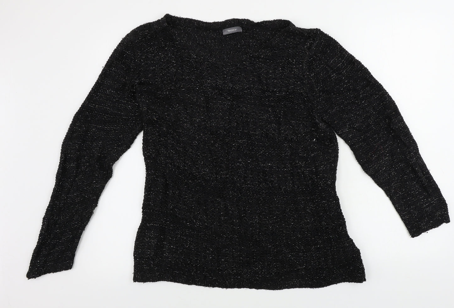 Yessica  Womens Black   Pullover Jumper Size XL