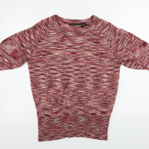 Preswick & Moore  Womens Orange Striped  Henley Jumper Size M
