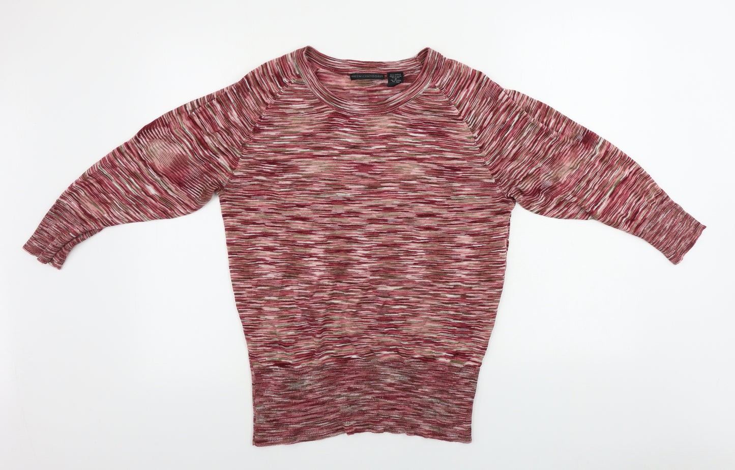 Preswick & Moore  Womens Orange Striped  Henley Jumper Size M