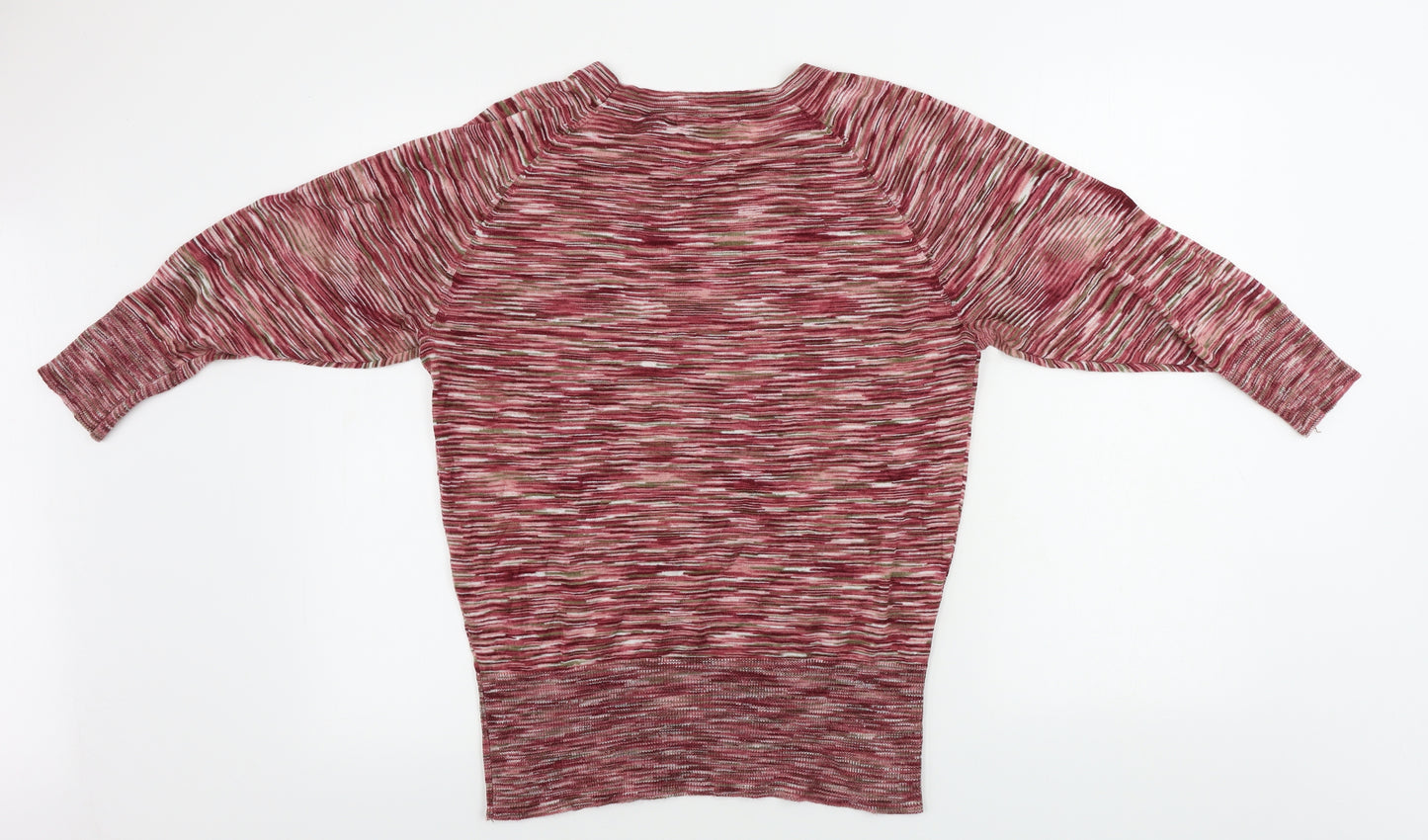 Preswick & Moore  Womens Orange Striped  Henley Jumper Size M