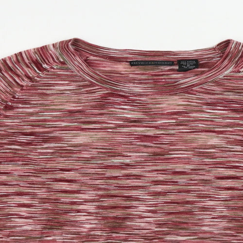 Preswick & Moore  Womens Orange Striped  Henley Jumper Size M