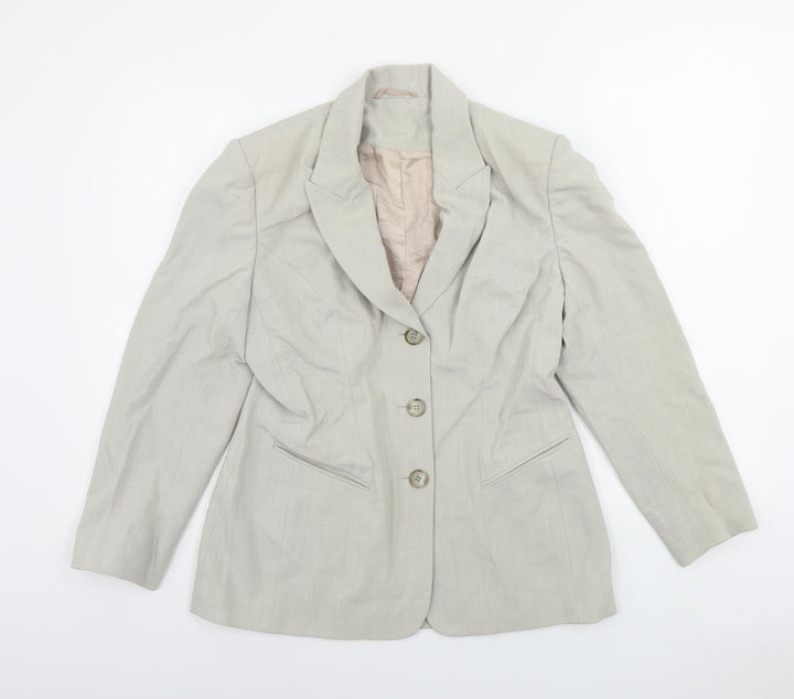 Principles Womens Grey Jacket Blazer Size 12