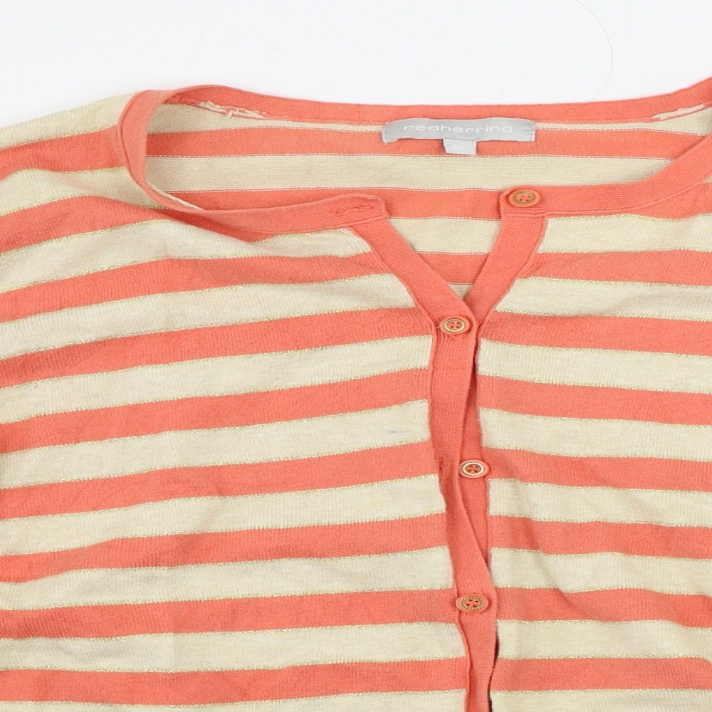 Redherring     Womens Orange Polka Dot  Cardigan Jumper Size 14