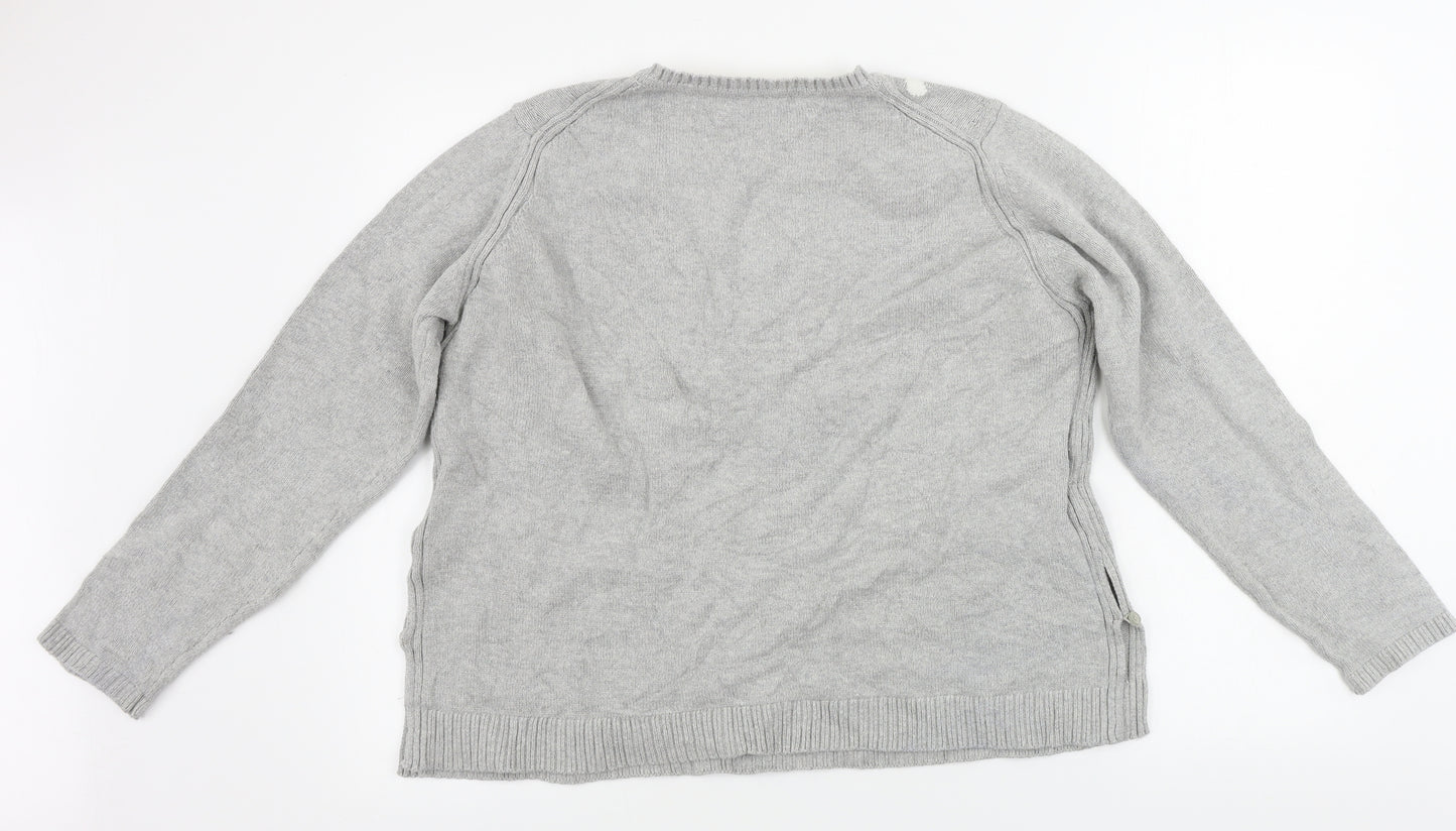 Rare Editions Womens Grey   Pullover Jumper Size L