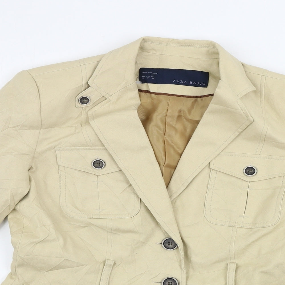 Zara Womens Beige   Jacket Blazer Size M