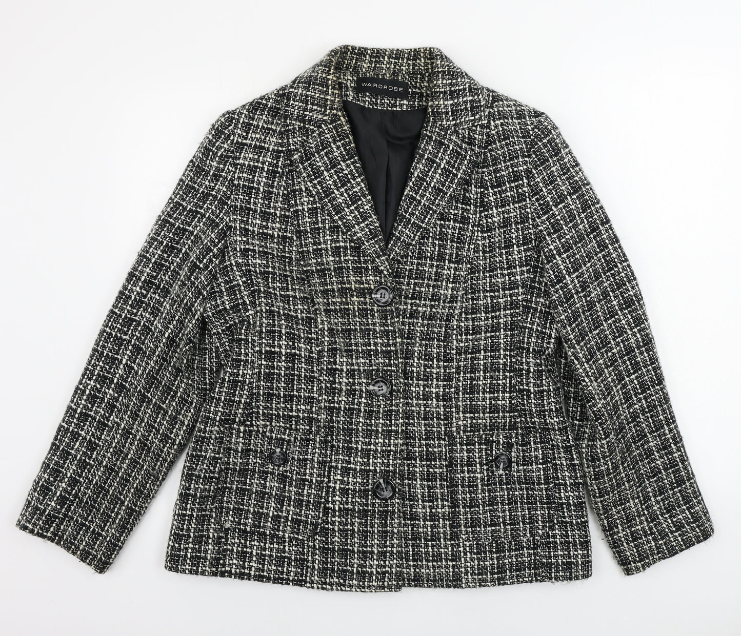 Wardrobe  Womens Beige Check  Jacket Blazer Size 14