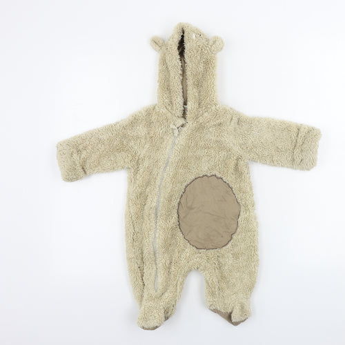 TU Boys Beige   Babygrow One-Piece Size 3-6 Months