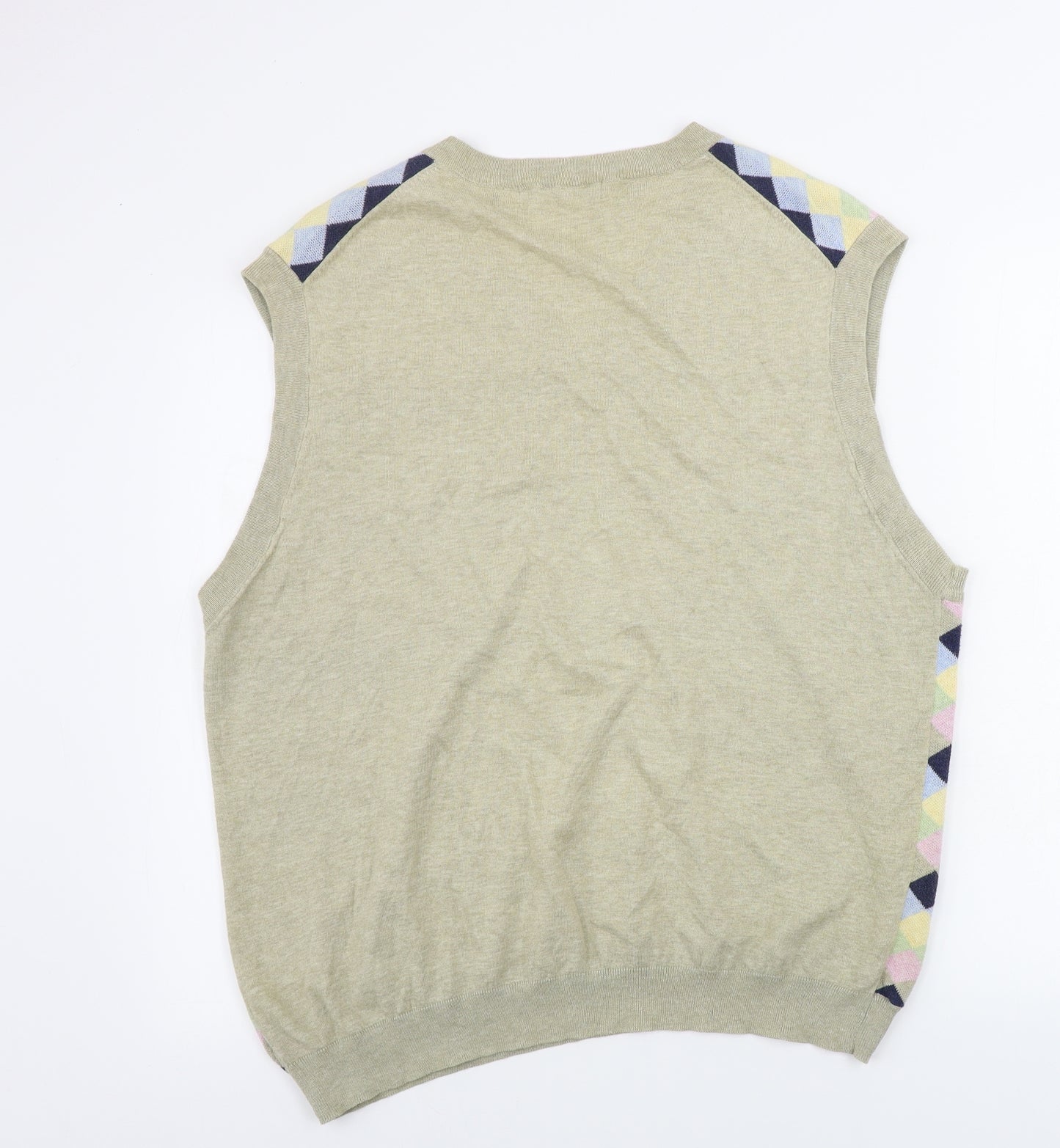 Greg Norman  Mens Brown Geometric  Vest Jumper Size L