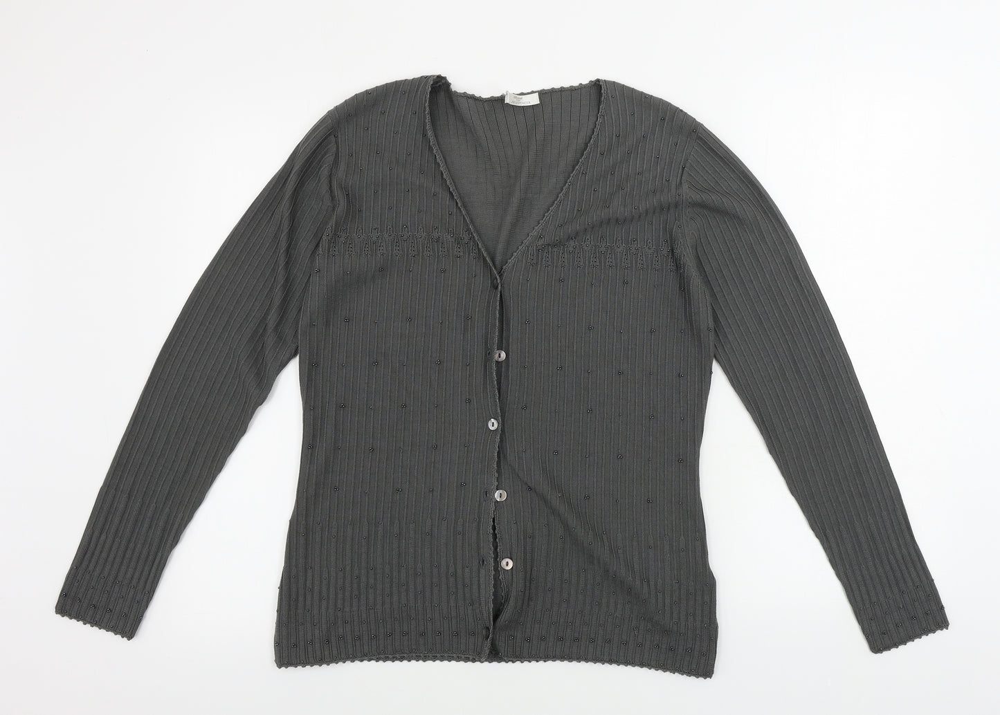 Marks and Spencer  Womens Grey   Cardigan Jumper Size 12
