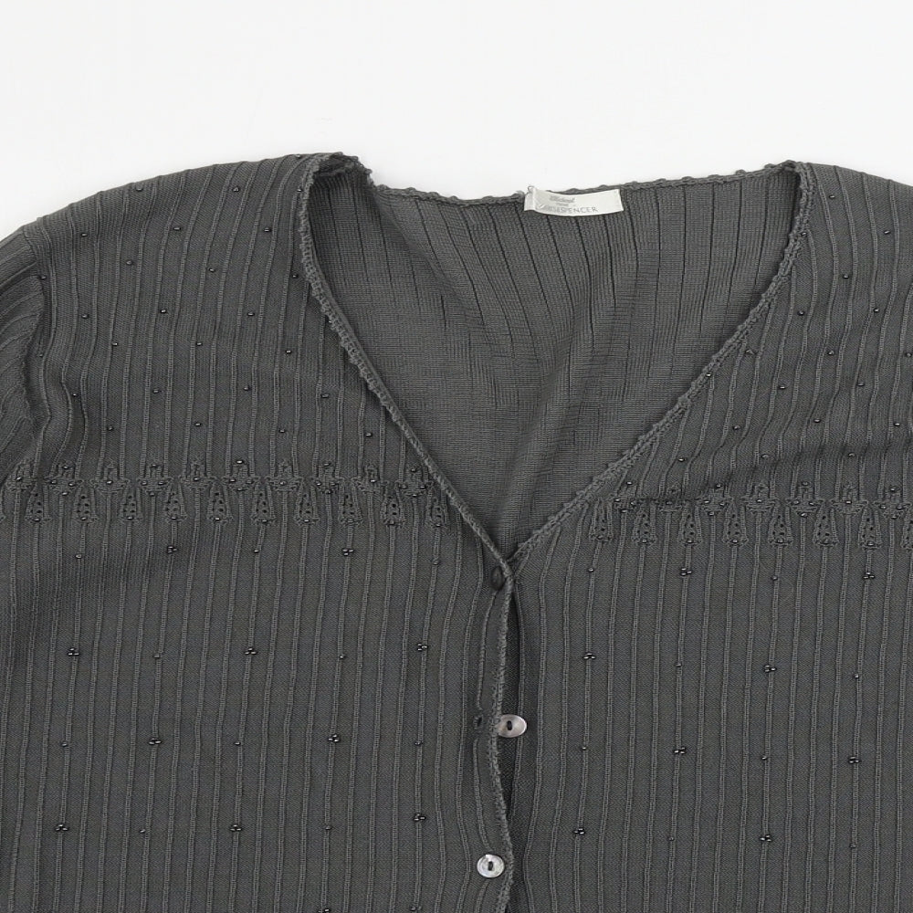 Marks and Spencer  Womens Grey   Cardigan Jumper Size 12