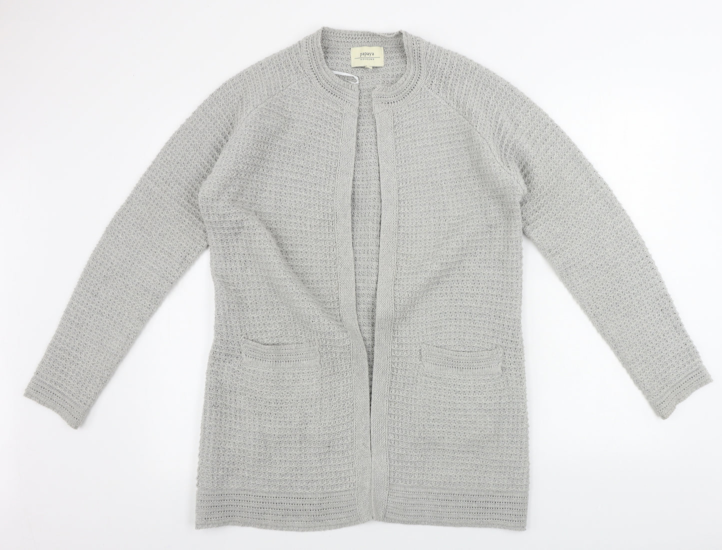 Papaya  Womens Grey   Cardigan Jumper Size M