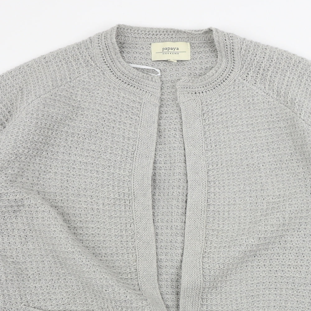 Papaya  Womens Grey   Cardigan Jumper Size M