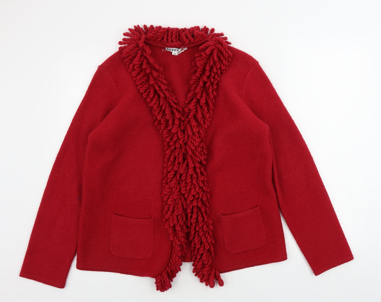 poppy  Womens Red   Cardigan Jumper Size M