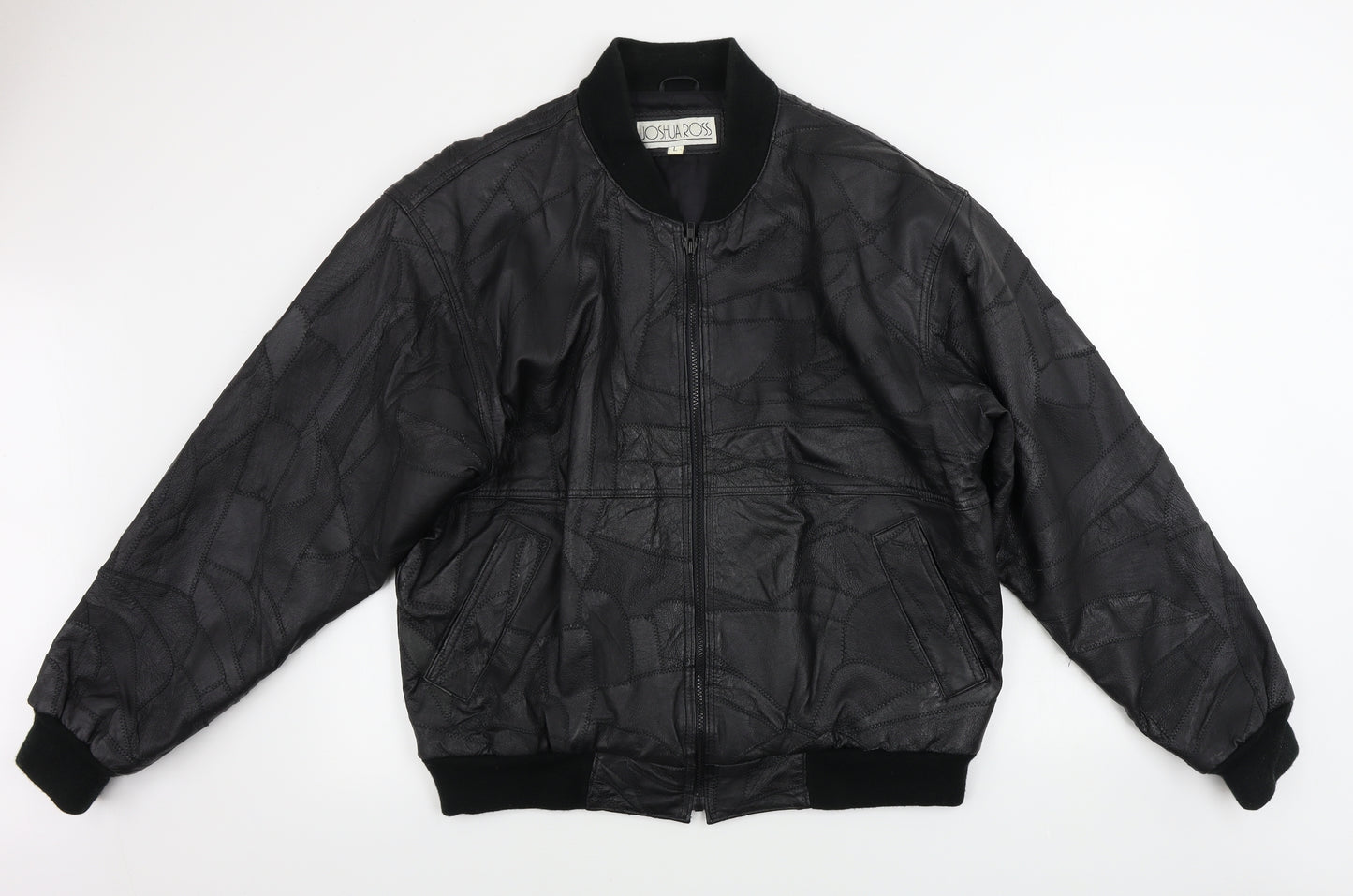 joshua ross Mens Black   Bomber Jacket Coat Size L