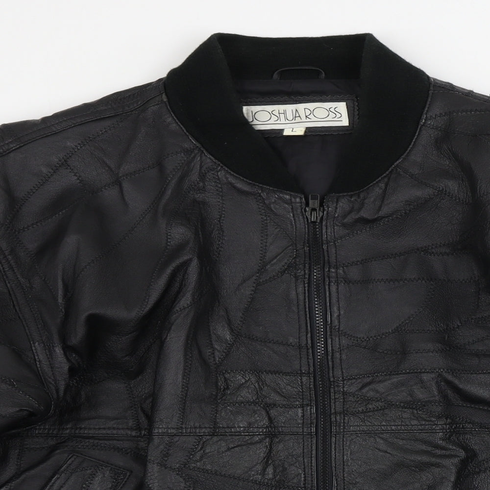 joshua ross Mens Black   Bomber Jacket Coat Size L