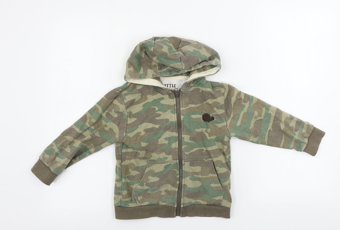 TU Boys Green Camouflage  Jacket Coat Size 4-5 Years