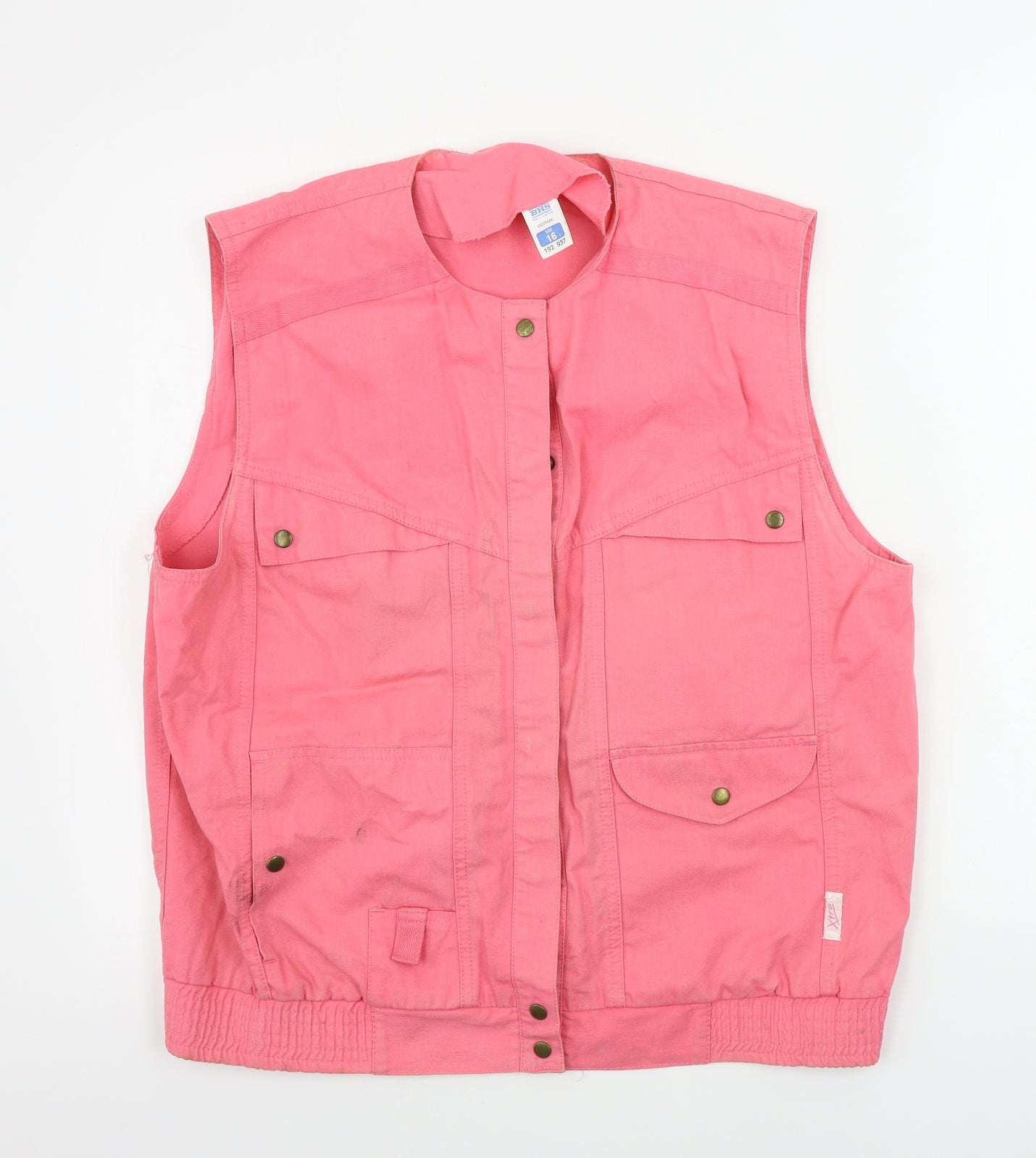 BHS  Womens Pink   Gilet Coat Size 16