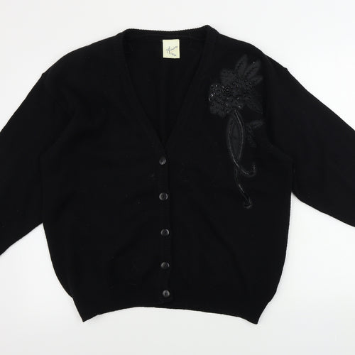 Amani   Womens Black   Cardigan Jumper Size 18