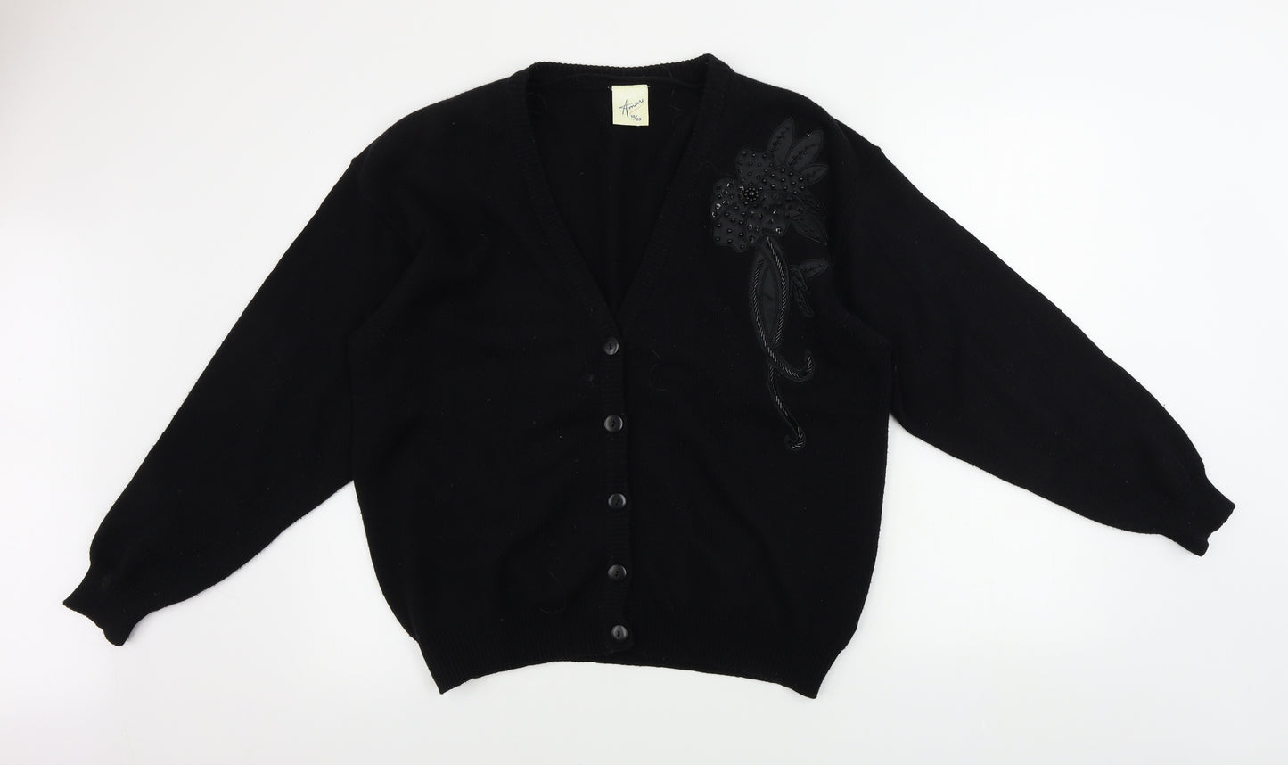 Amani   Womens Black   Cardigan Jumper Size 18