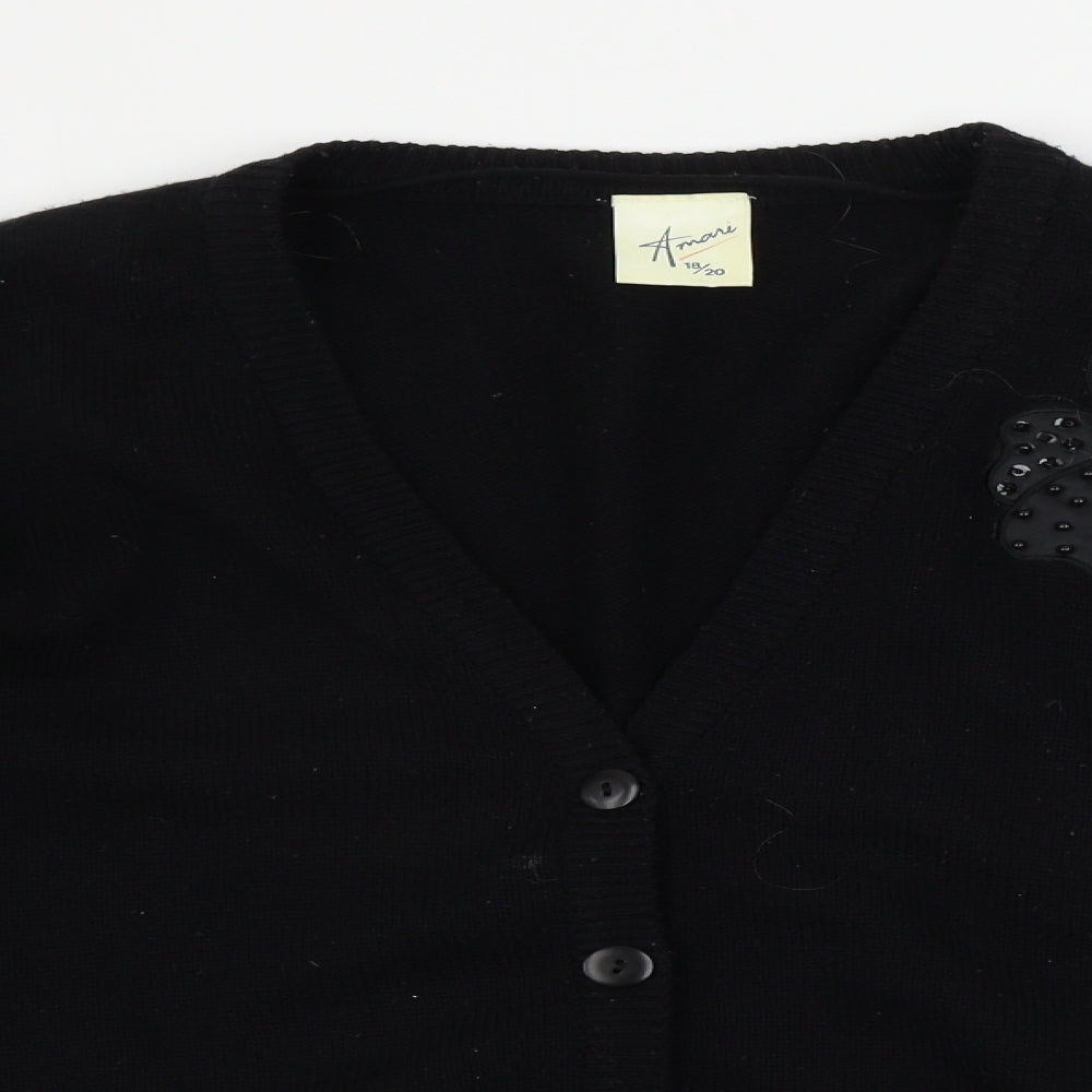 Amani   Womens Black   Cardigan Jumper Size 18