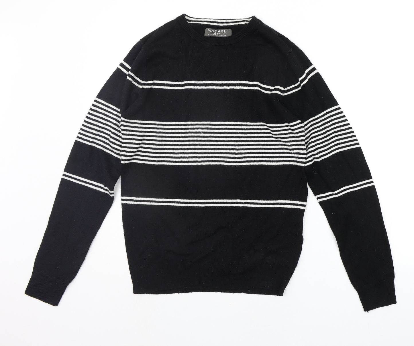 Primark Womens Black Striped  Pullover Jumper Size S