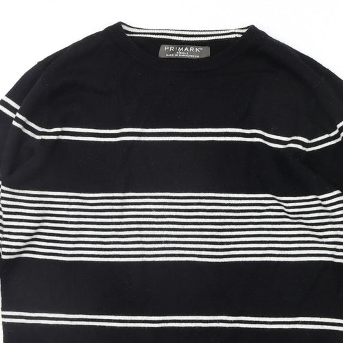 Primark Womens Black Striped  Pullover Jumper Size S