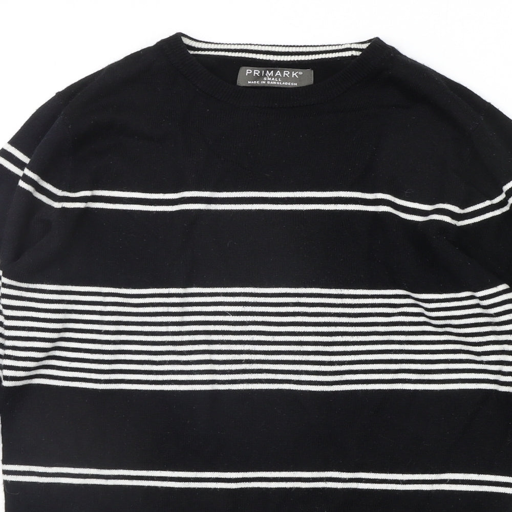 Primark Womens Black Striped  Pullover Jumper Size S