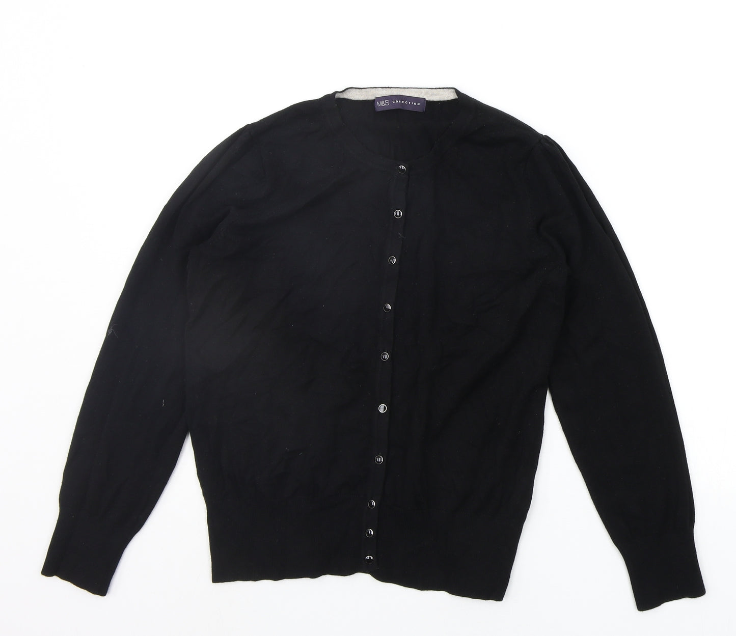 Marks and Spencer Womens Black   Cardigan Jumper Size 12