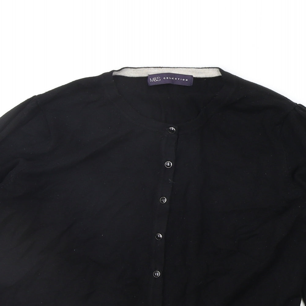 Marks and Spencer Womens Black   Cardigan Jumper Size 12