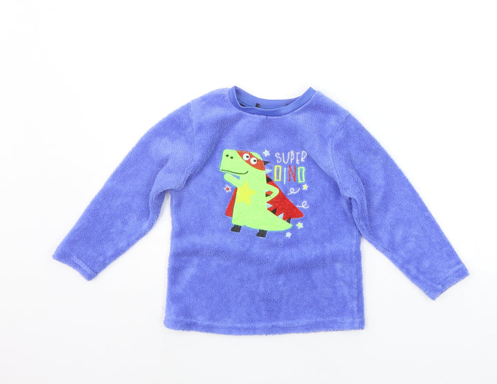 b&M Girls Blue Solid Top Pyjama Top Size 4-5 Years - dinosaur