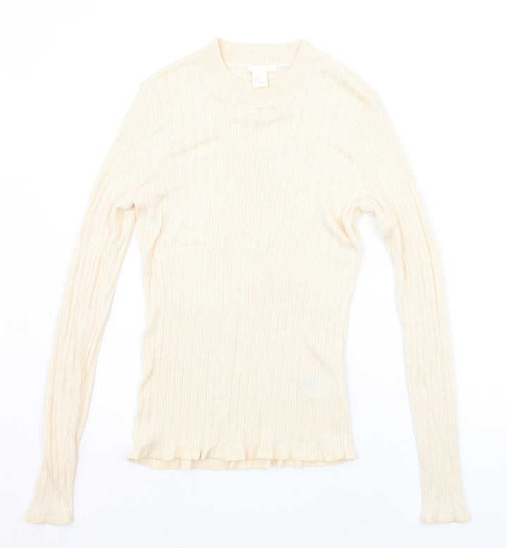 H&M Womens Beige   Pullover Jumper Size M